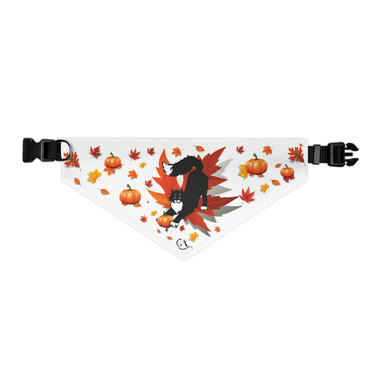 GA Ludo Leaves and Pumpkins, Pet Bandana Collar