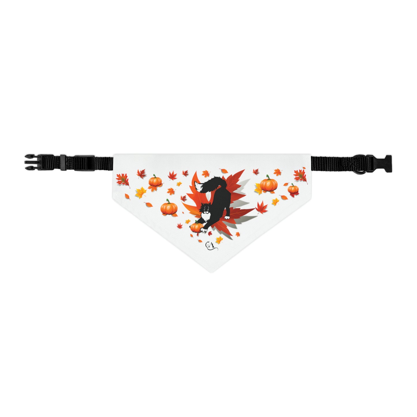 GA Ludo Leaves and Pumpkins, Pet Bandana Collar