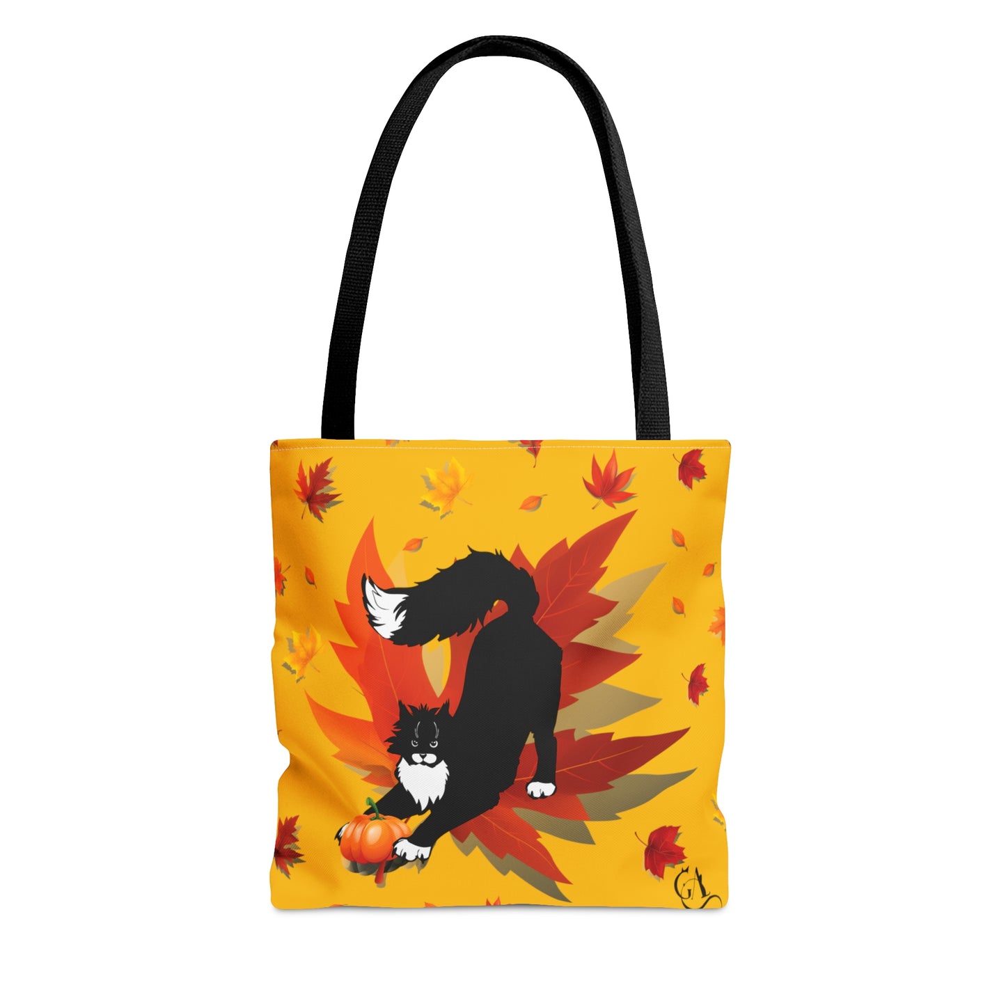 GA Cat Ludo Leaves and Pumpkin - Tote Bag