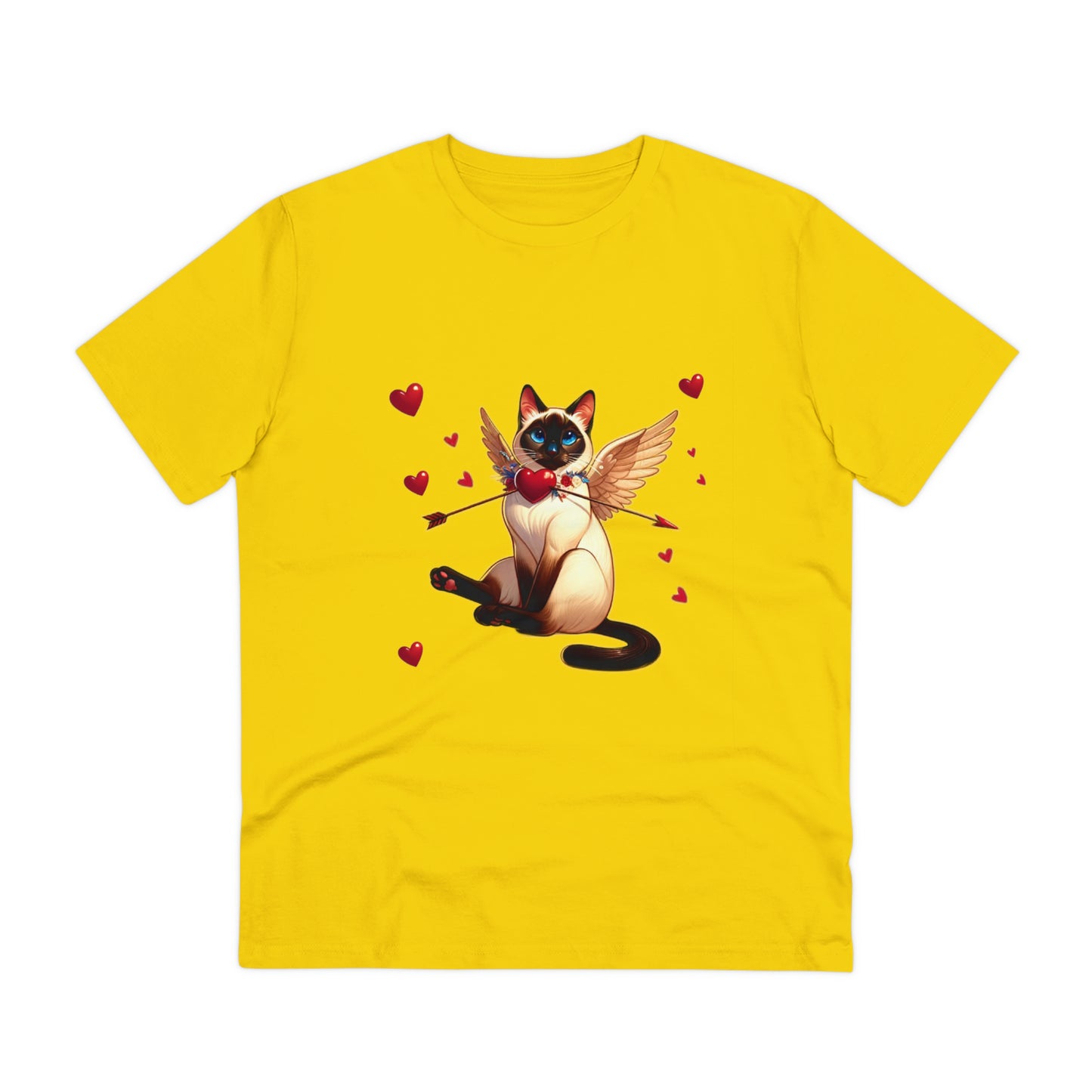 GA Cat Cupid Valentine, Organic T-shirt - Unisex