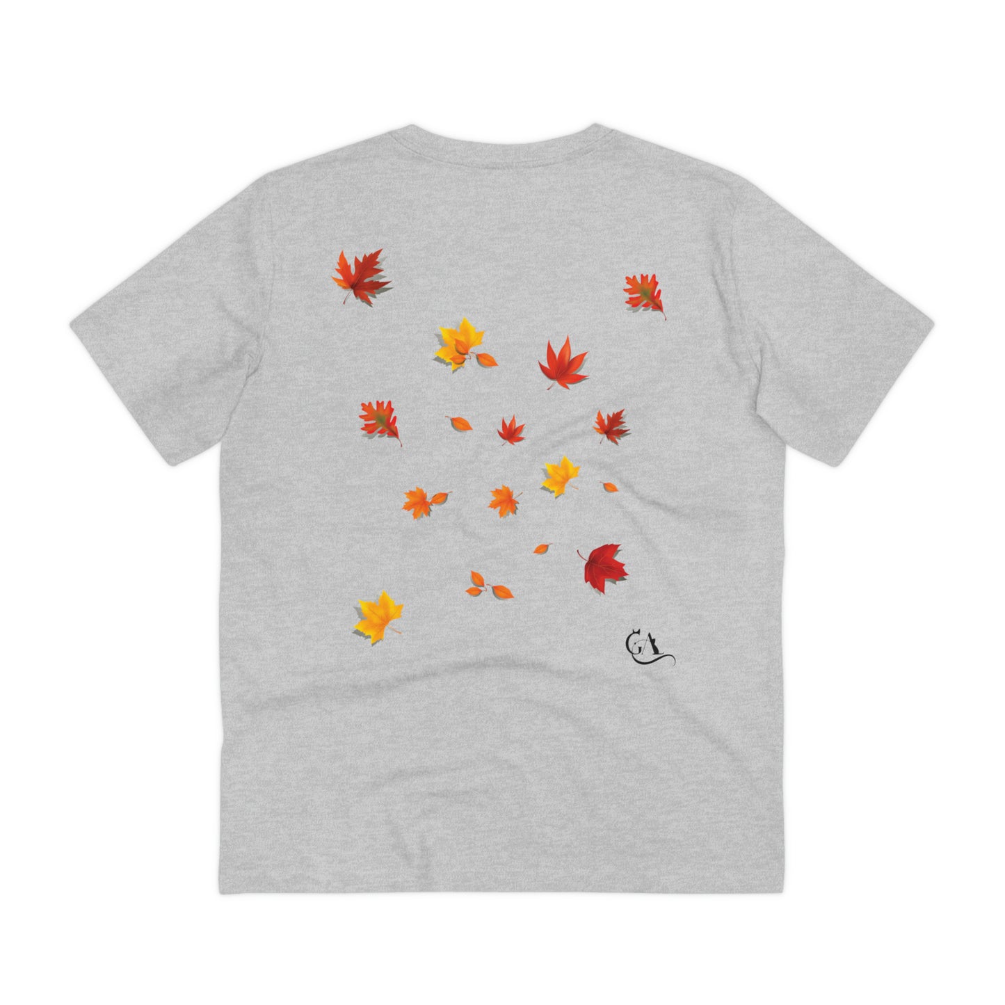 GA Cat Ludo Leaves and Pumpkins, T-shirt Organica - Unisex