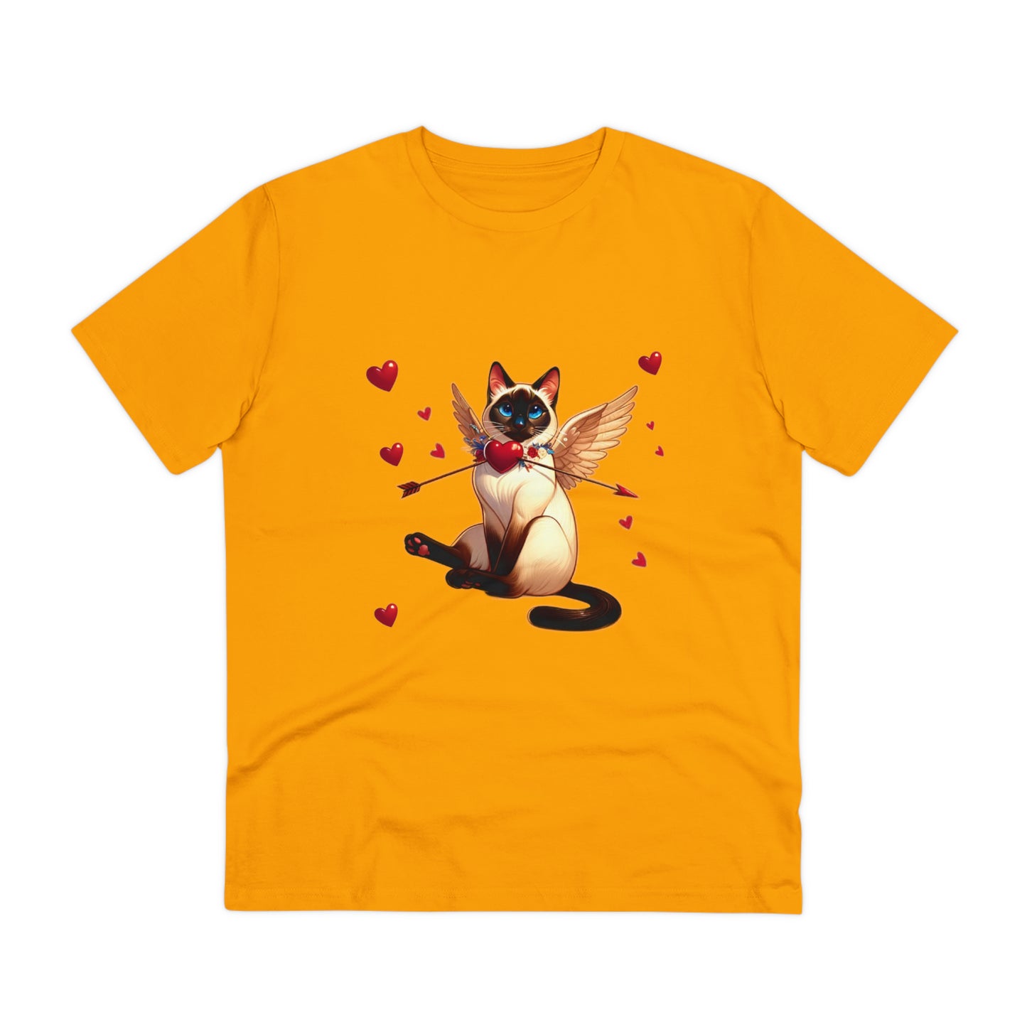 GA Cat Cupid Valentine, Organic T-shirt - Unisex