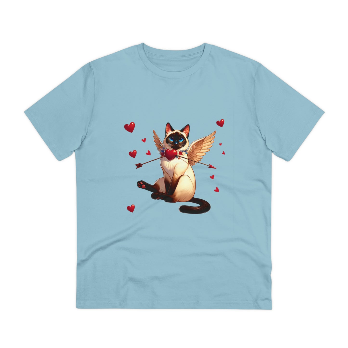 GA Cat Cupid Valentine, Organic T-shirt - Unisex