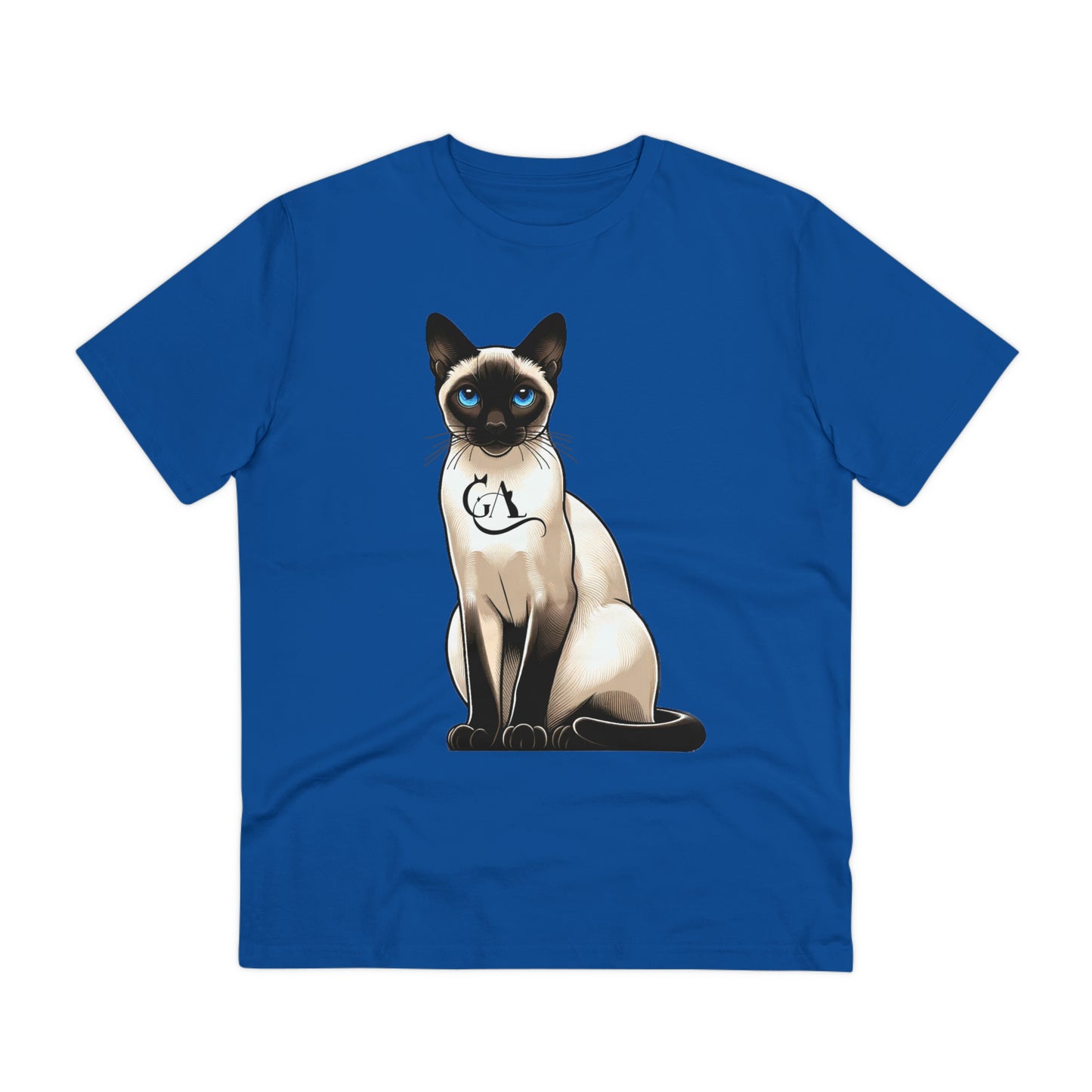 GA Enchanting Siamese Cat Illustration Tee - Captivating Design Meets Comfort- 100% organic t-shirt - unisex.