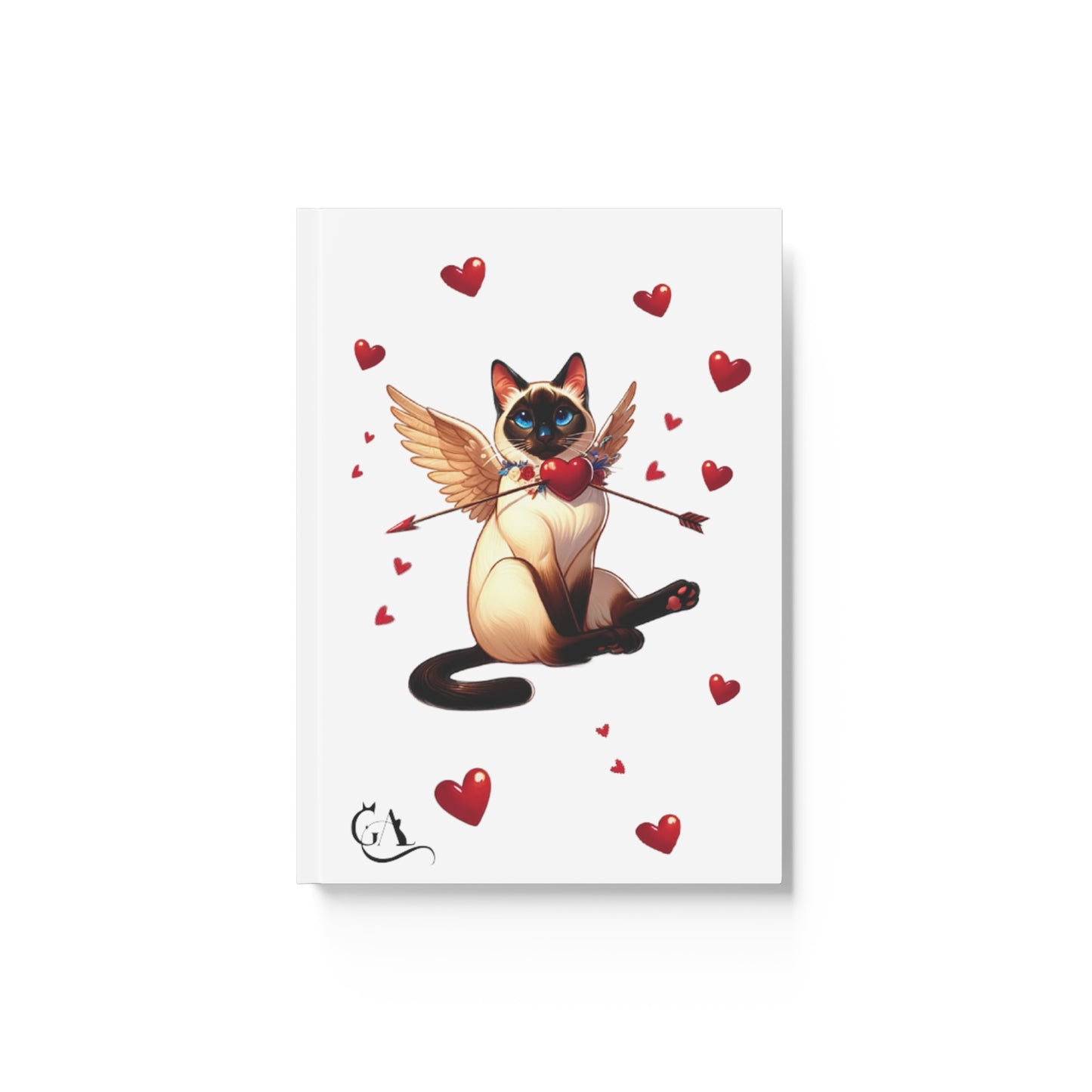 GA Notebook siemese cupid valentine Hard Backed Journal