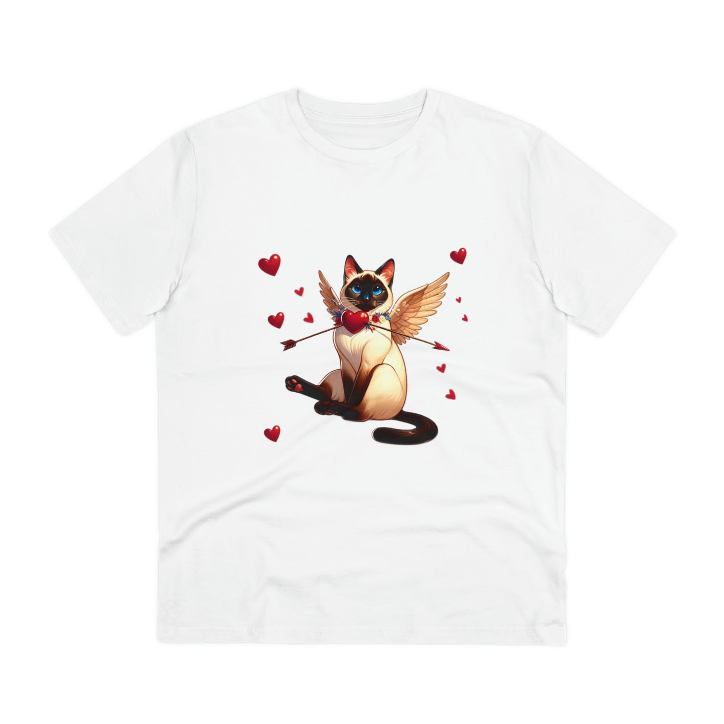 GA Cat Cupid Valentine, Organic T-shirt - Unisex