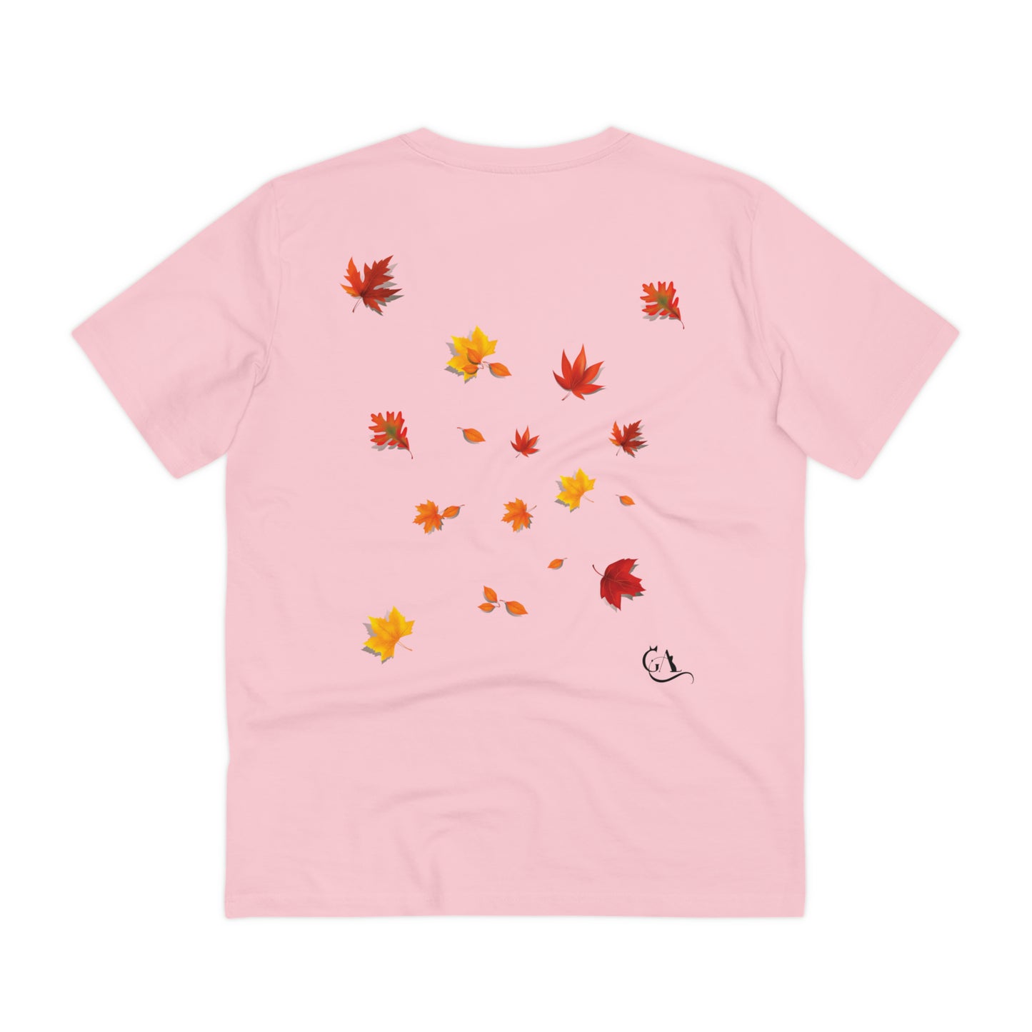 GA Cat Ludo Leaves and Pumpkins, T-shirt Organica - Unisex