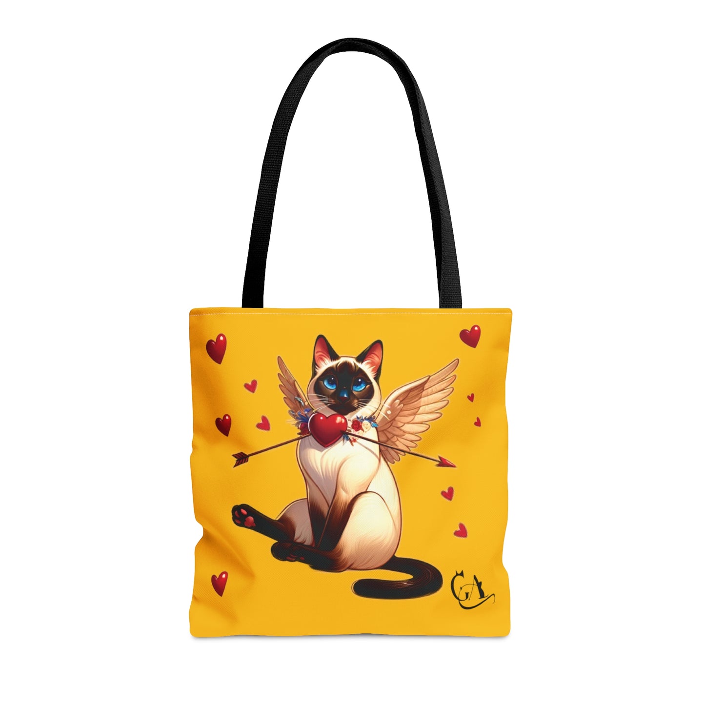 cat cupid, Tote Bag yellow