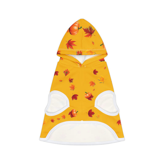  GA Ludo Leaves and Pumpkins, Pet Hoodie (Amarelo)