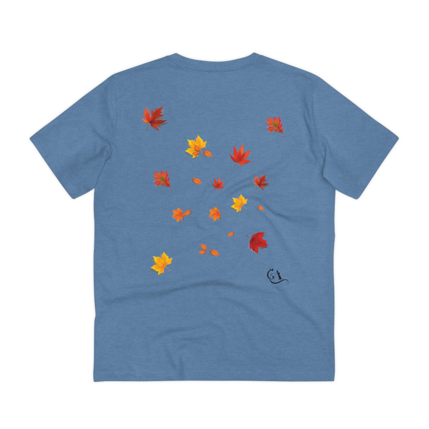 GA Cat Ludo Leaves and Pumpkins, T-shirt Organica - Unisex