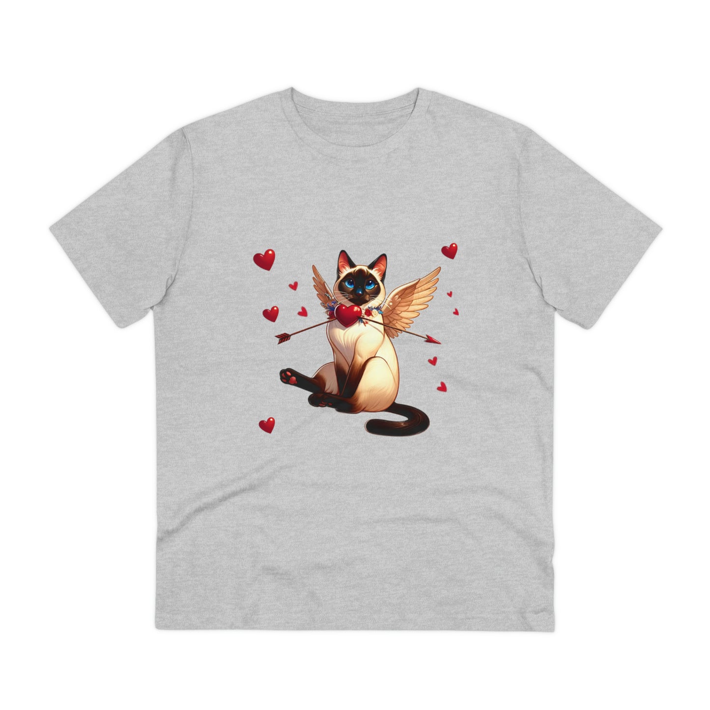 GA Cat Cupid Valentine, Organic T-shirt - Unisex