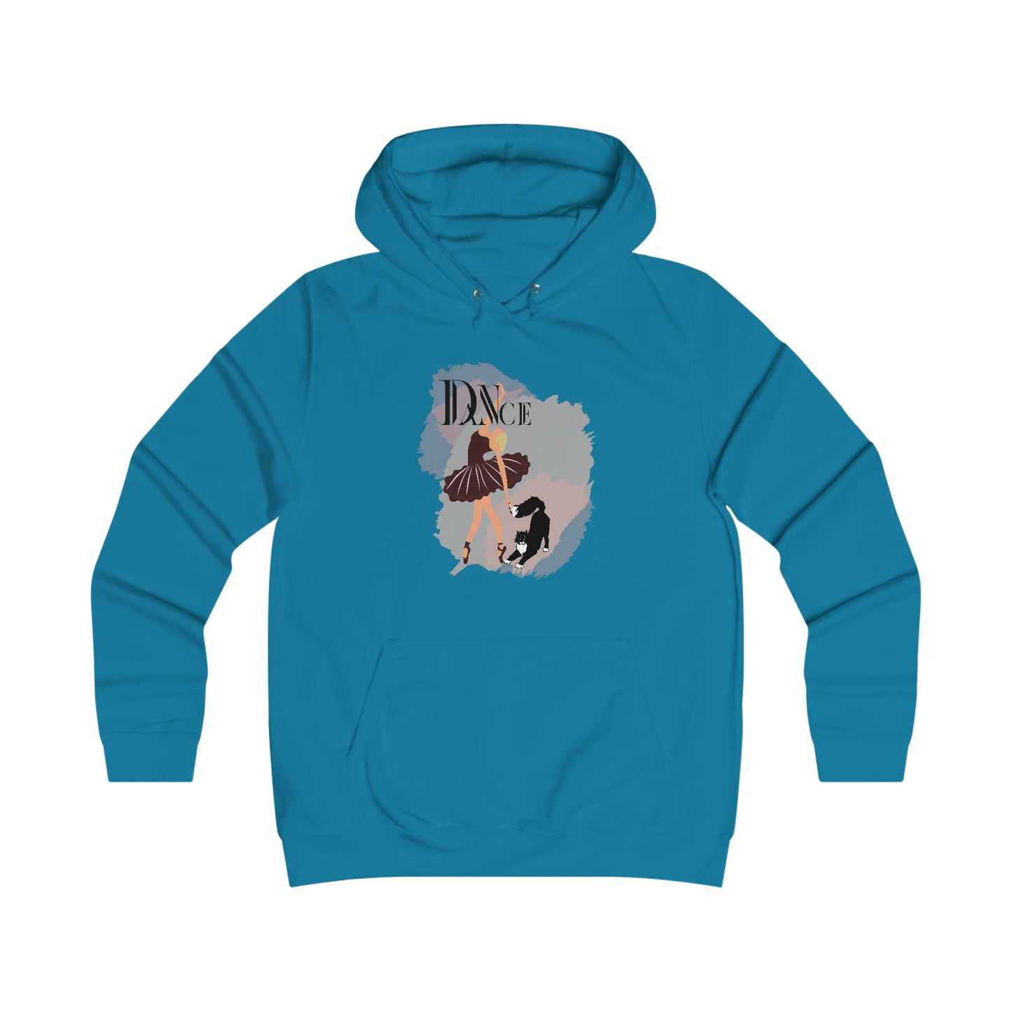 GA Graceful Ballerina and Whimsical Cat Hoodie - A Harmony of Style and Comfort