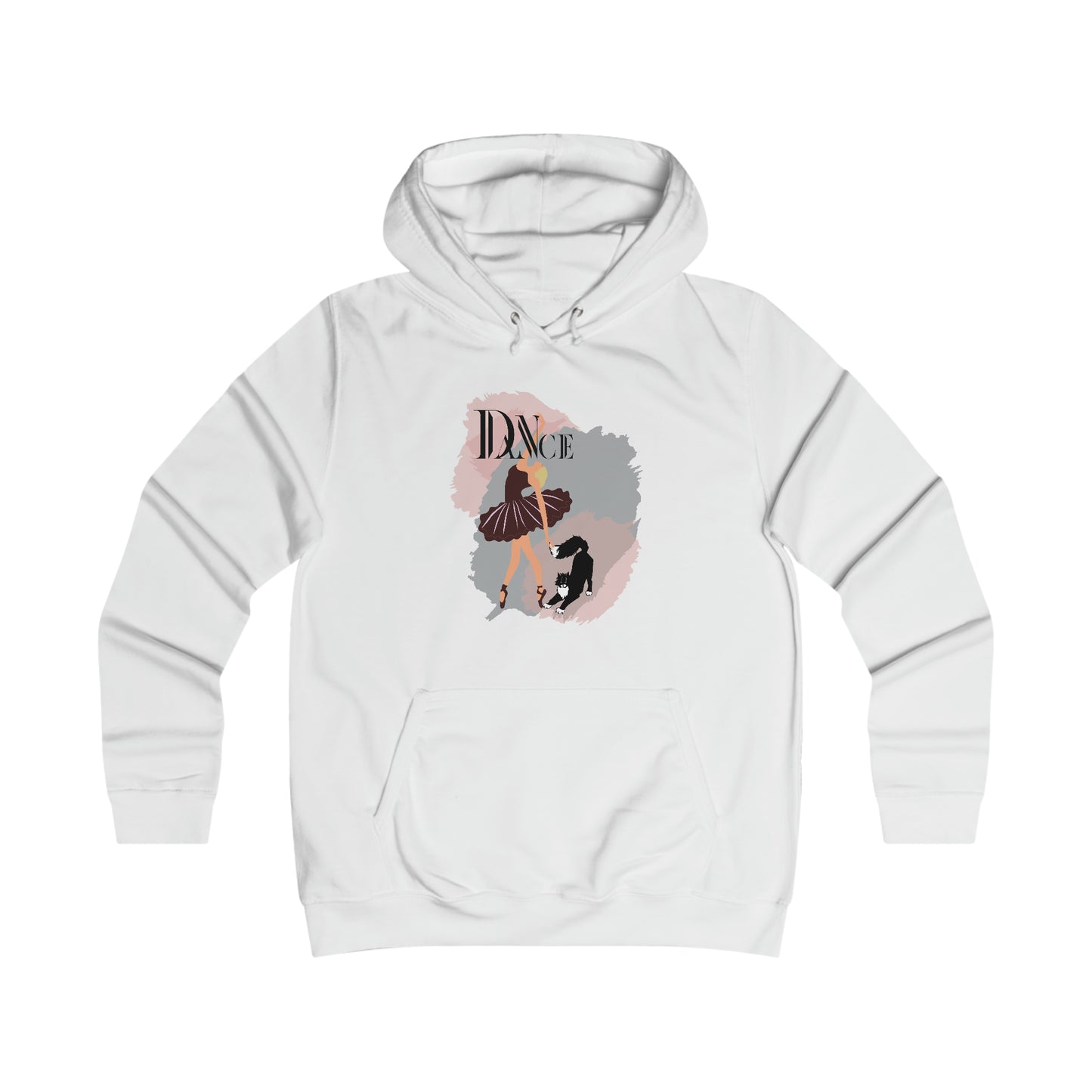 GA Graceful Ballerina and Whimsical Cat Hoodie - A Harmony of Style and Comfort