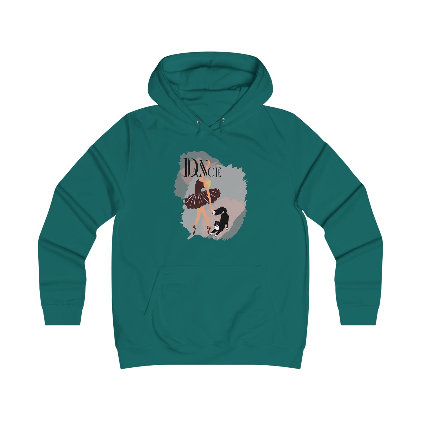 GA Graceful Ballerina and Whimsical Cat Hoodie - A Harmony of Style and Comfort