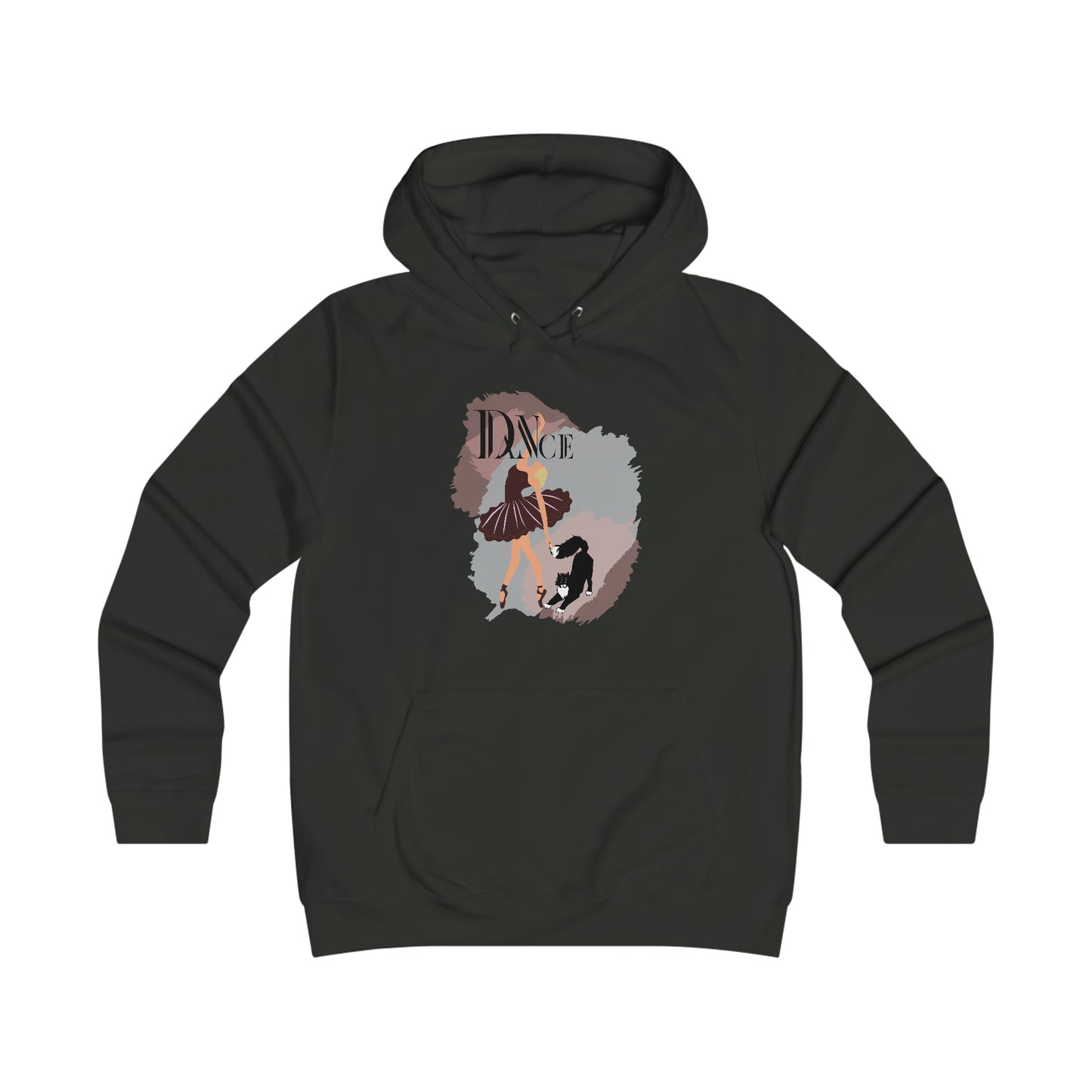 GA Graceful Ballerina and Whimsical Cat Hoodie - A Harmony of Style and Comfort