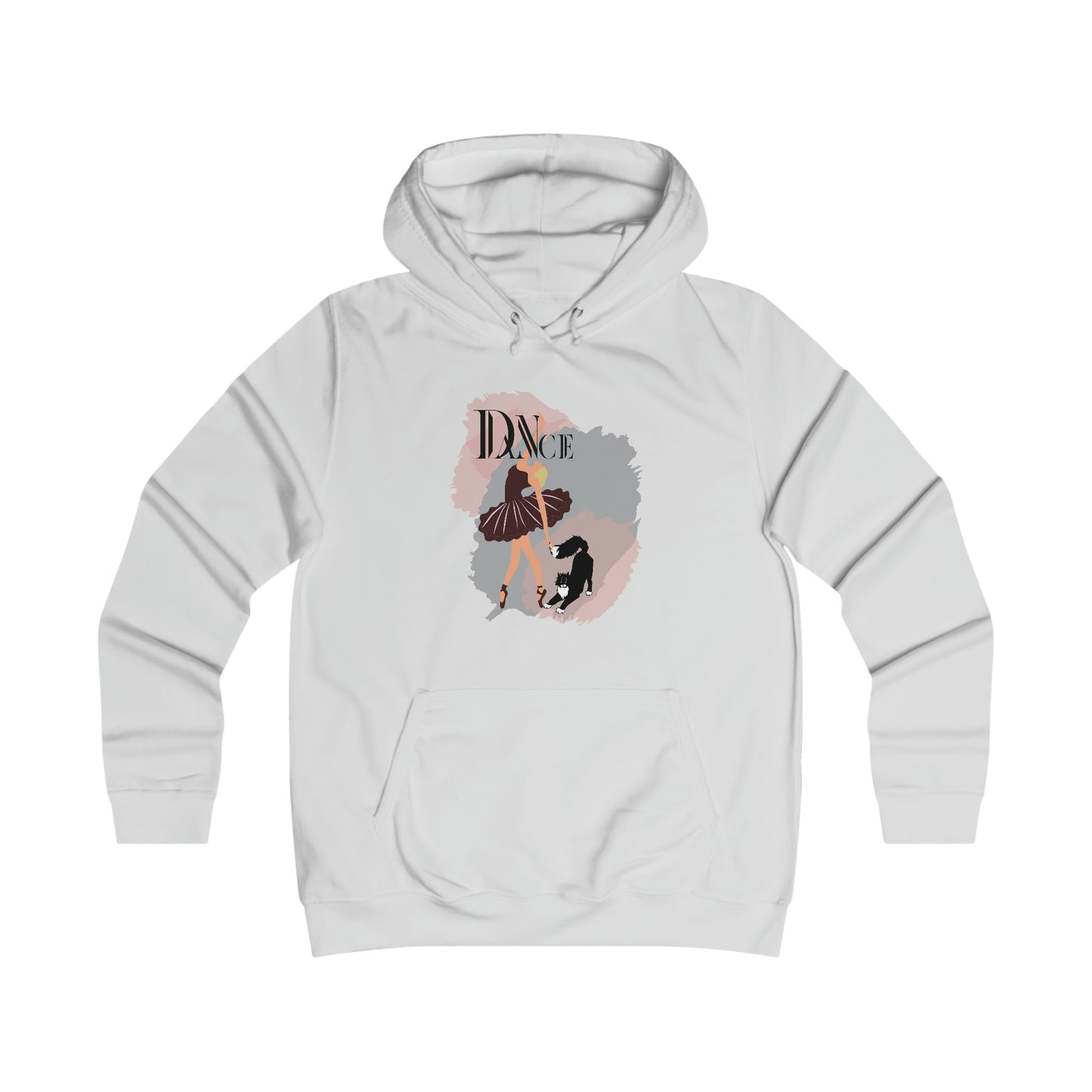 GA Graceful Ballerina and Whimsical Cat Hoodie - A Harmony of Style and Comfort