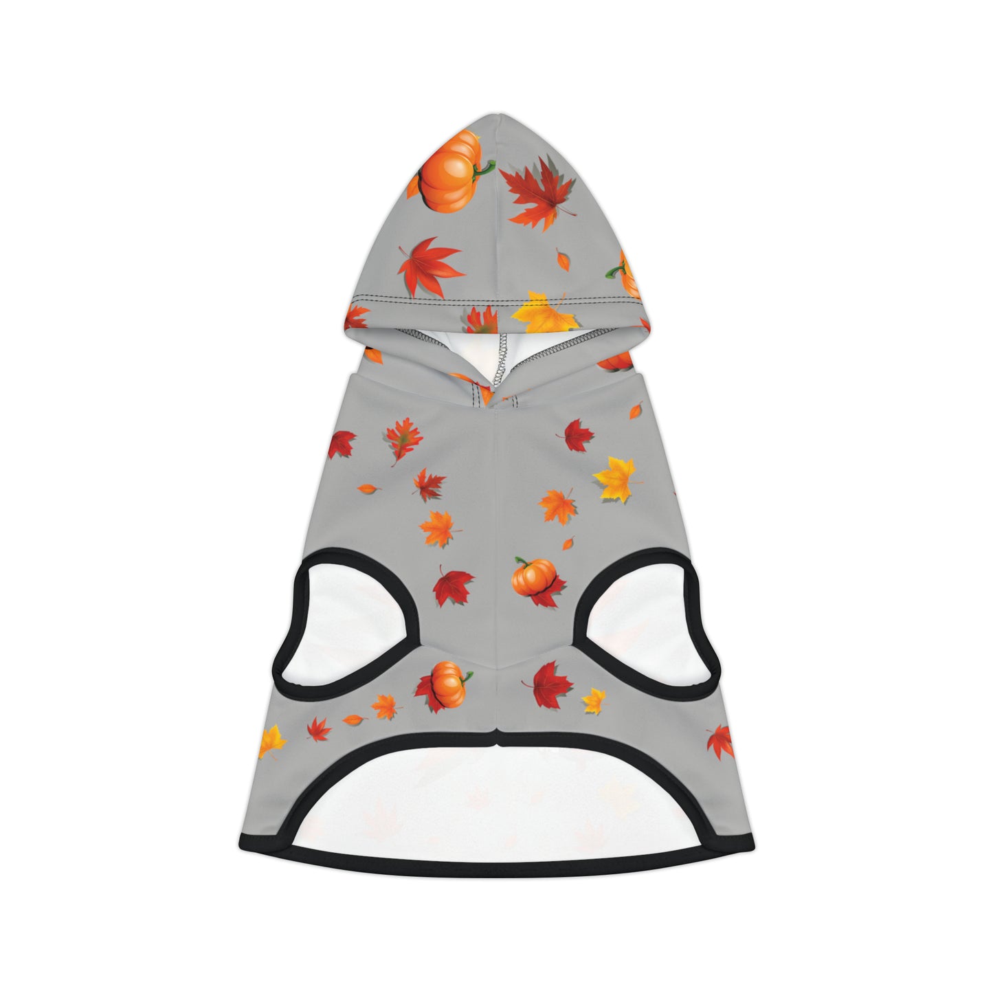 GA Ludo Leaves and Pumpkins, Pet Hoodie (Grey)