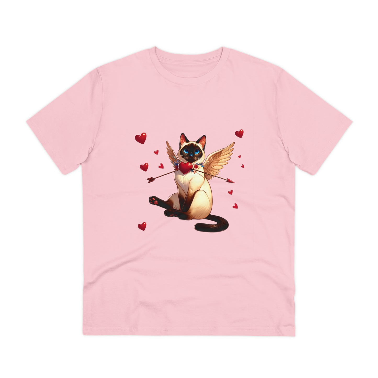 GA Cat Cupid Valentine, Organic T-shirt - Unisex