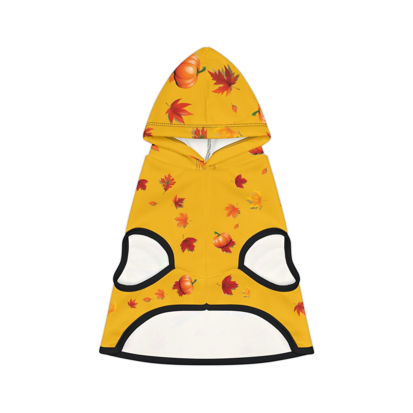 GA Ludo Leaves and Pumpkins, Pet Hoodie (Yellow)