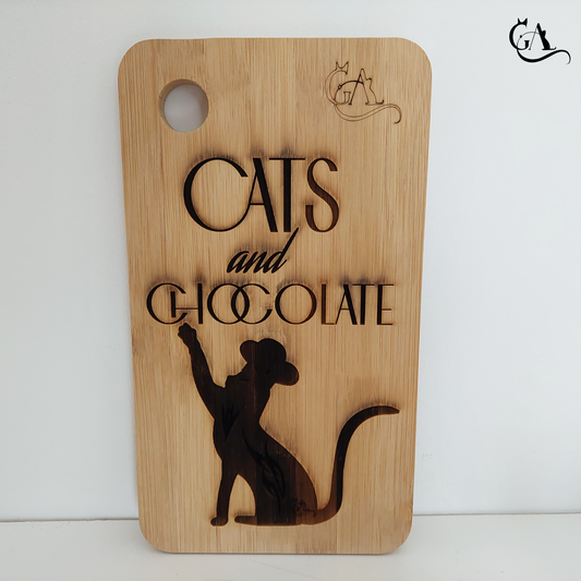 Atelier GA cutting board ´Cats and Chocolate`